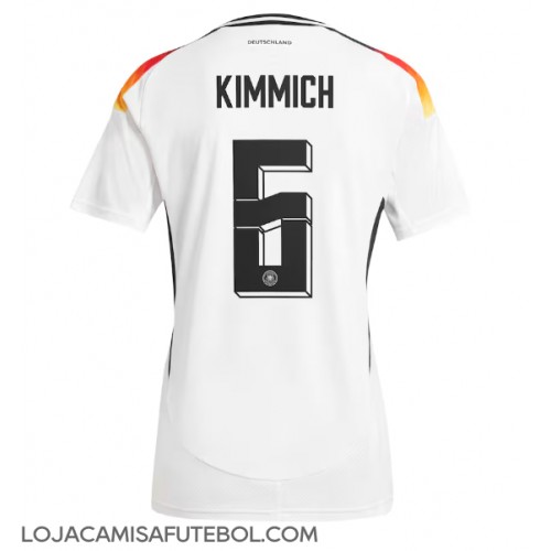 Camisa de Futebol Alemanha Joshua Kimmich #6 Equipamento Principal Mulheres Europeu 2024 Manga Curta